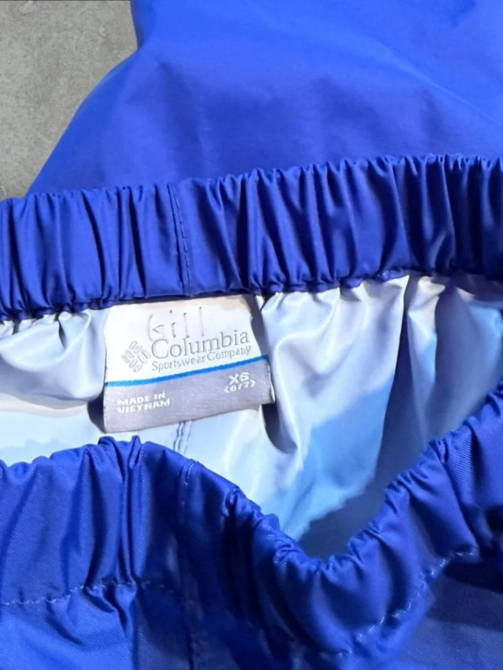 Columbia Wind Pants Boys XS Royal Blue Water Resistant Nylon Outdoor